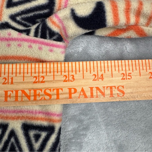 O'Neill Fleece Hoodie Mens M Pullover Jacket Aztec Wave Pattern 1/2 Zip Surf - Picture 9 of 12